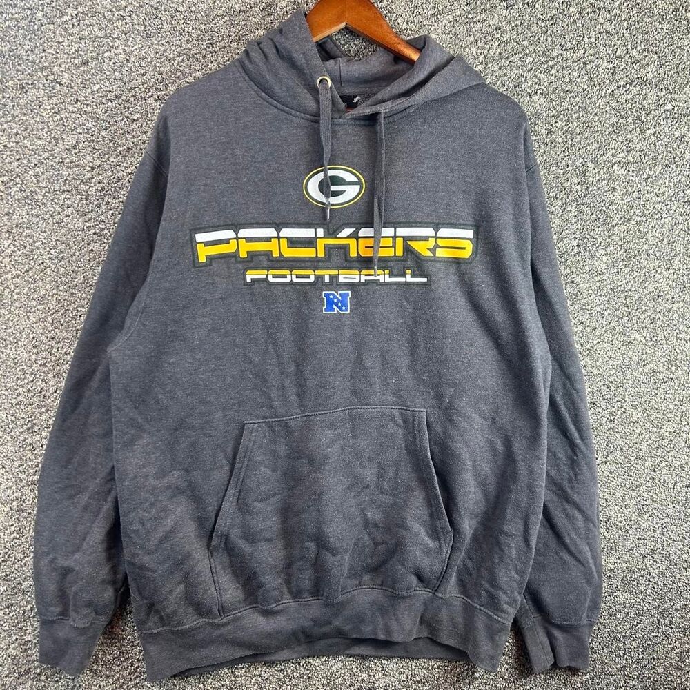 Nfl Men's Grey and Navy Hoodie